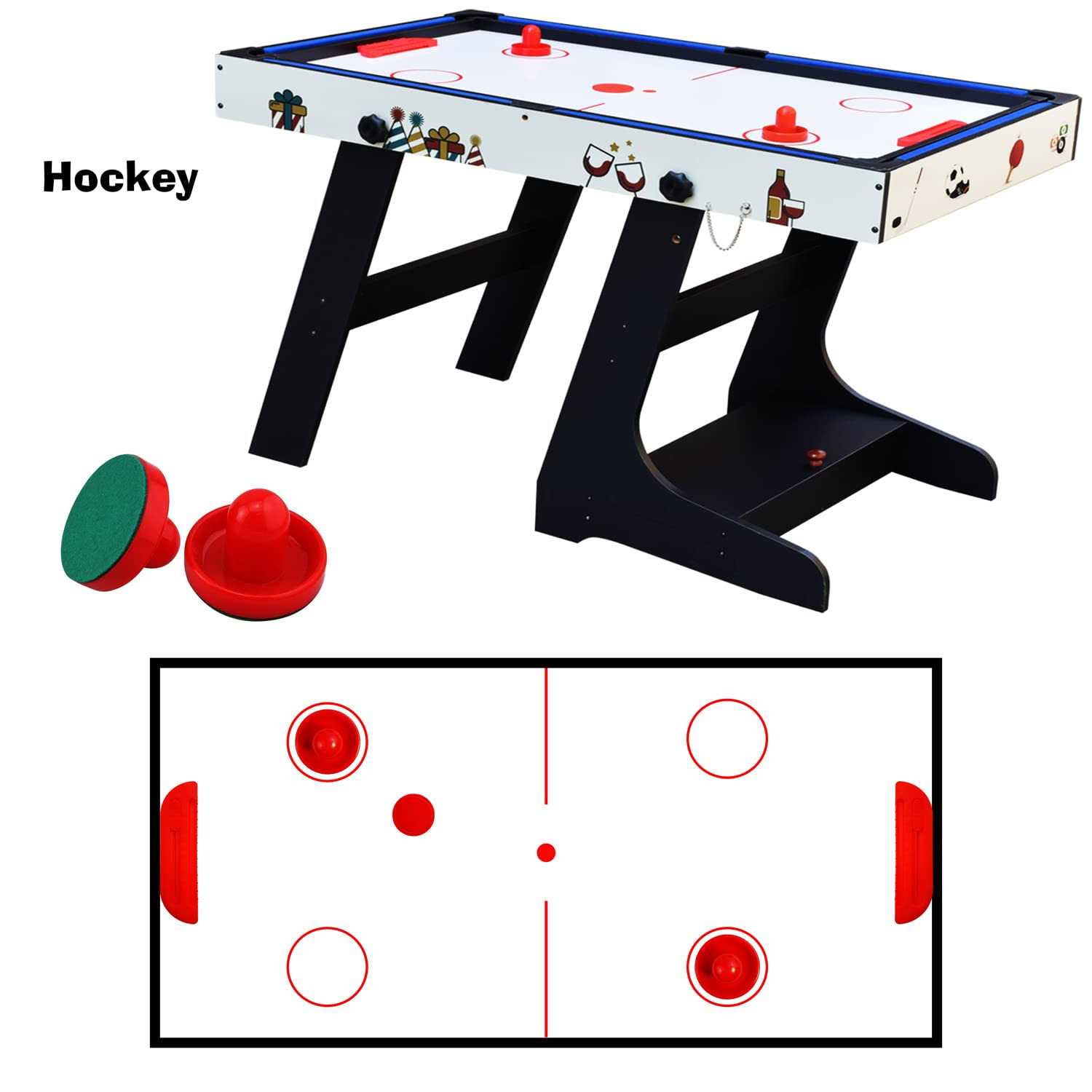 Drm Multi Game Table Folding Combo Game Table Billiards Table Pool/Snooker Table - Image 4