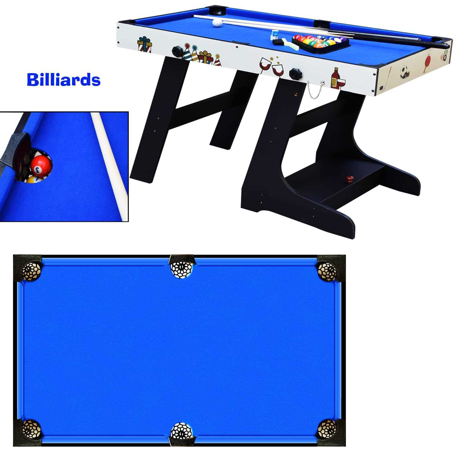 Drm Multi Game Table Folding Combo Game Table Billiards Table Pool/Snooker Table - Image 5