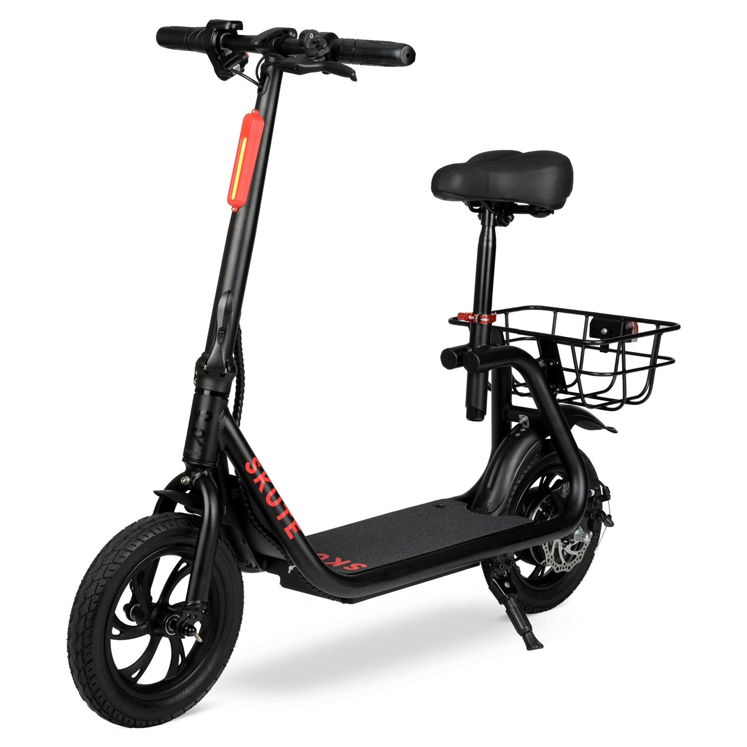 Hyper 36V Skute Commute 12 inch Seated Electric Scooter with Basket