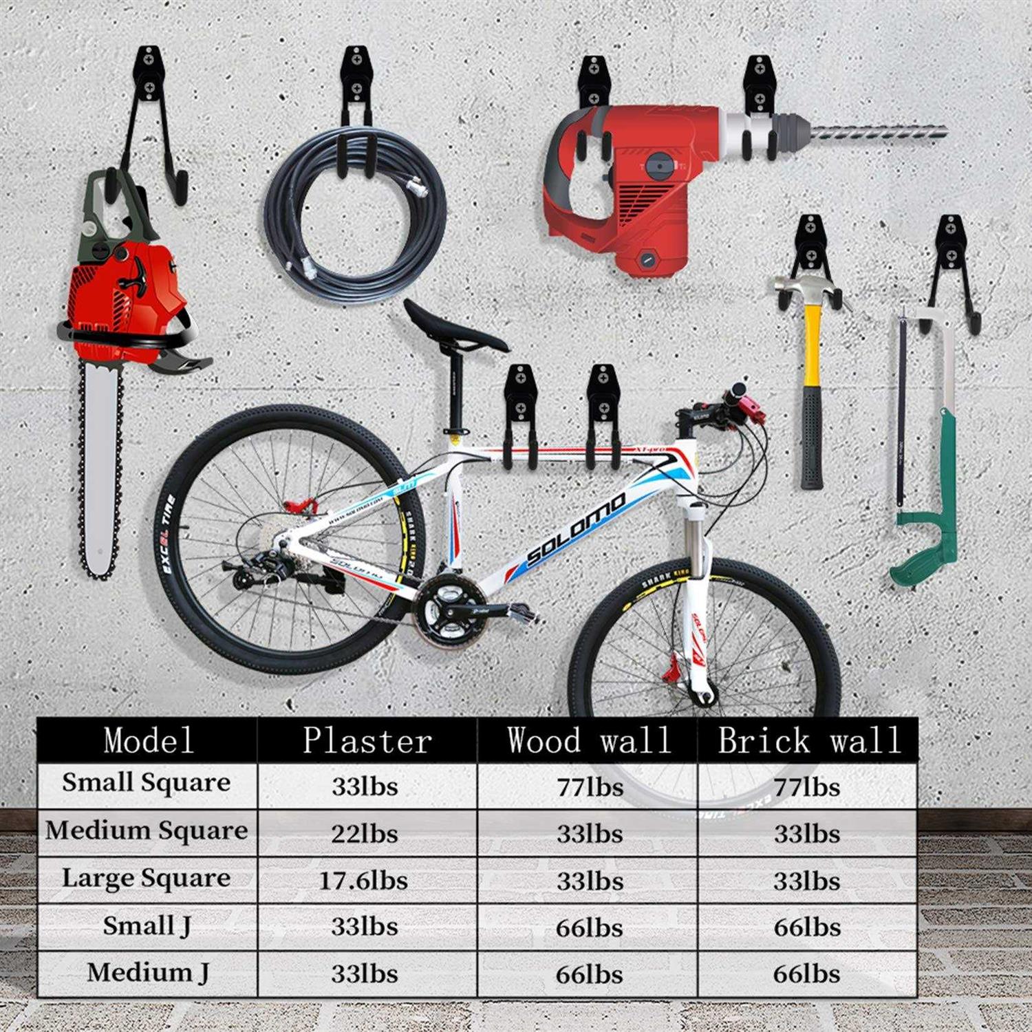 Remiawy Garage Hooks Heavy Duty 12 Pack, Steel Garage Storage Hooks, Tool Hangers for Garage Wall Utility Wall Mount Garage Hooks and Hangers with Anti-slip - Image 5