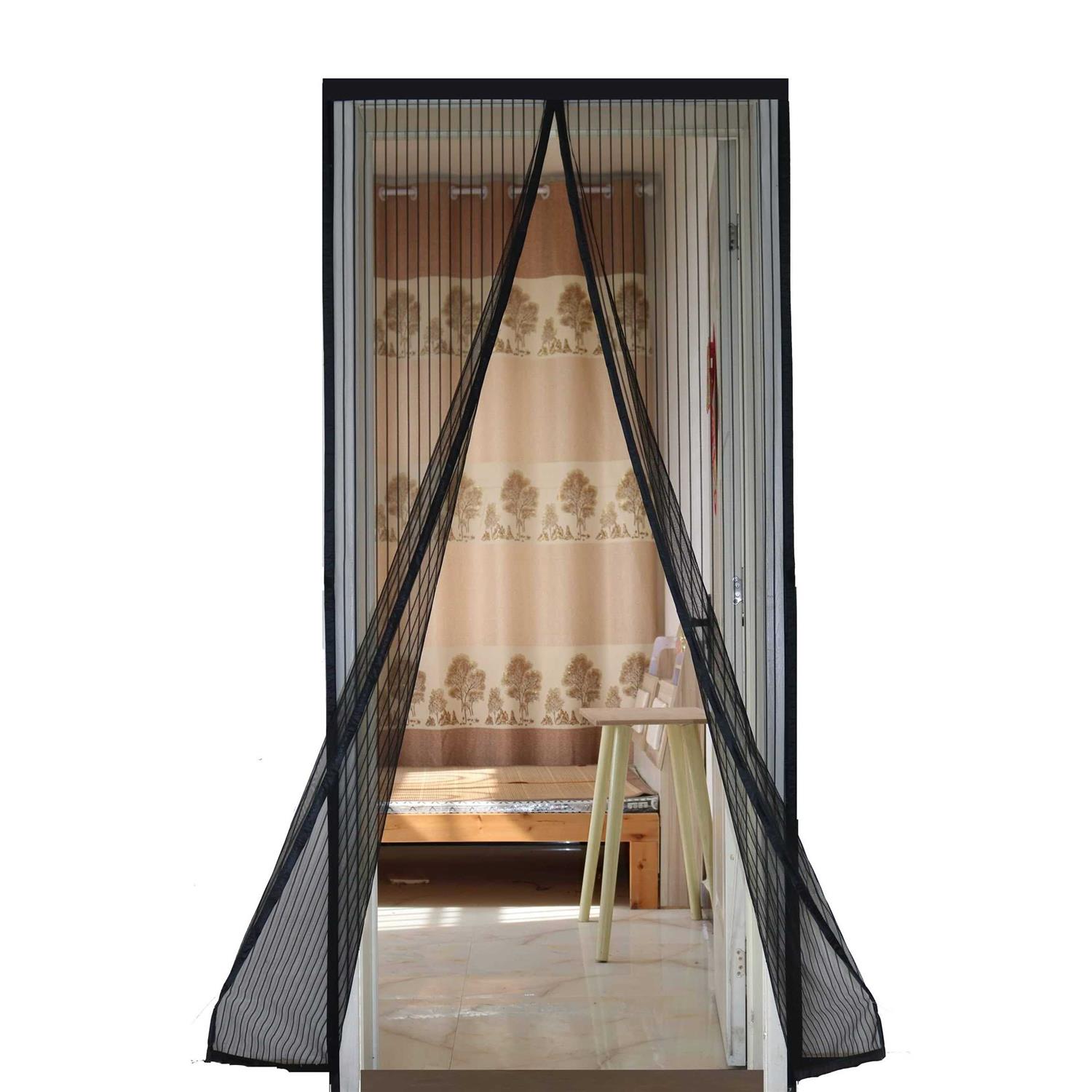 SHENGXIA MAGNETIC 18 Magnets Magnetic Door Screen Fly Mesh Insect Mosquito Nets for Doors Size in 39.37''x82.68