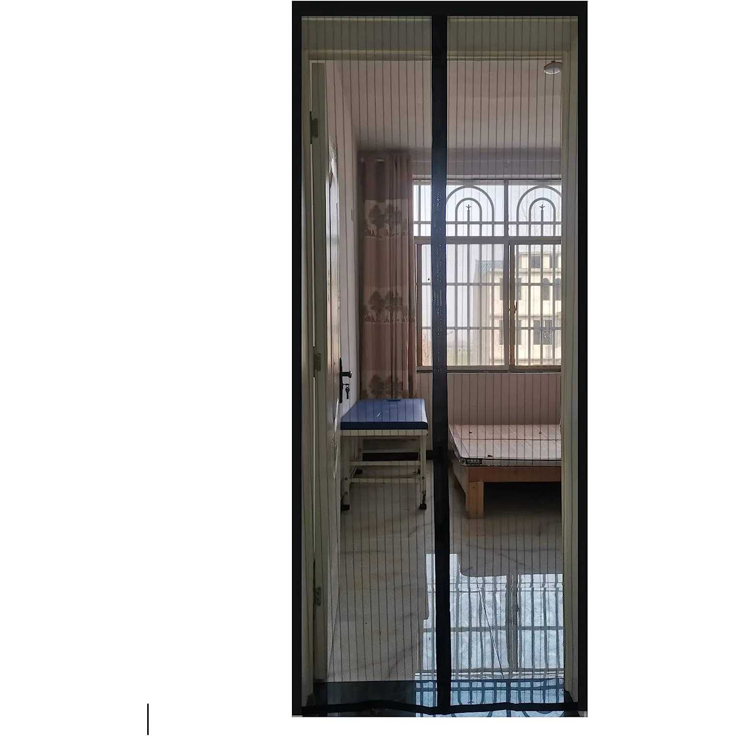 SHENGXIA MAGNETIC 18 Magnets Magnetic Door Screen Fly Mesh Insect Mosquito Nets for Doors Size in 39.37''x82.68 - Image 2