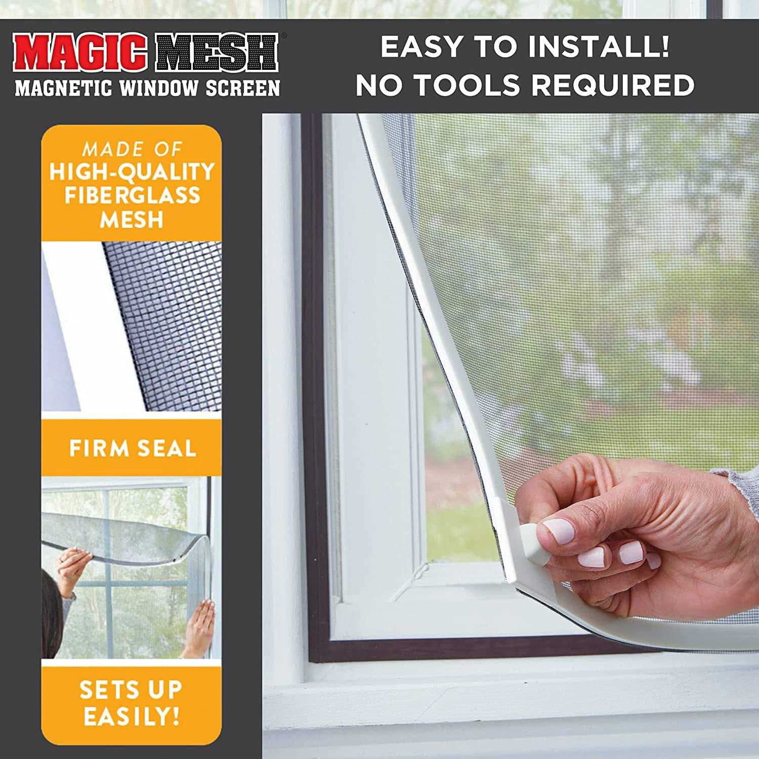 Magic Mesh Replacement Window Screen Magnetic Fiberglass - Image 3