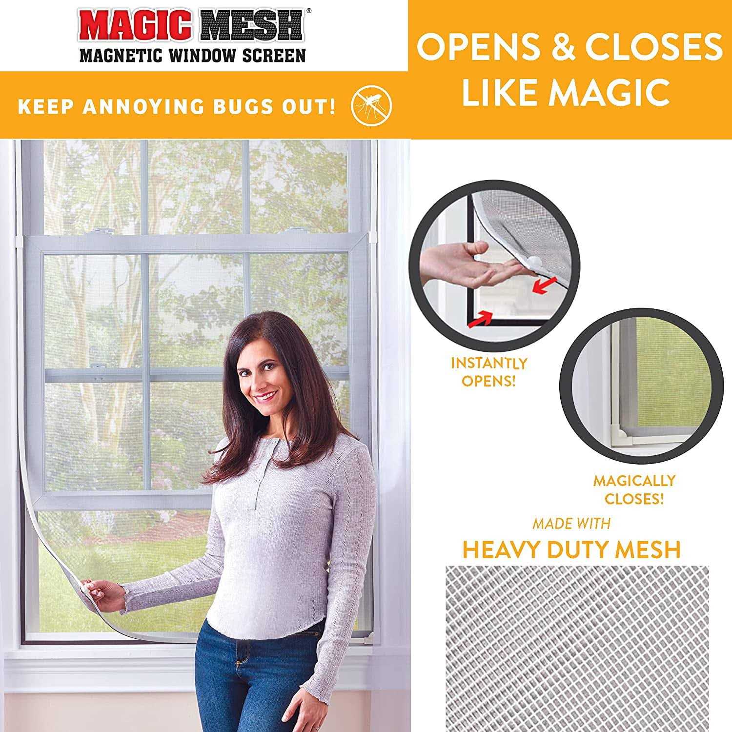 Magic Mesh Replacement Window Screen Magnetic Fiberglass - Image 5