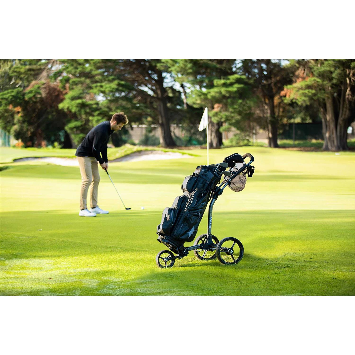 Mgi Pro Golf S20 3 Wheel Push Cart Easy to Fold System - Image 4