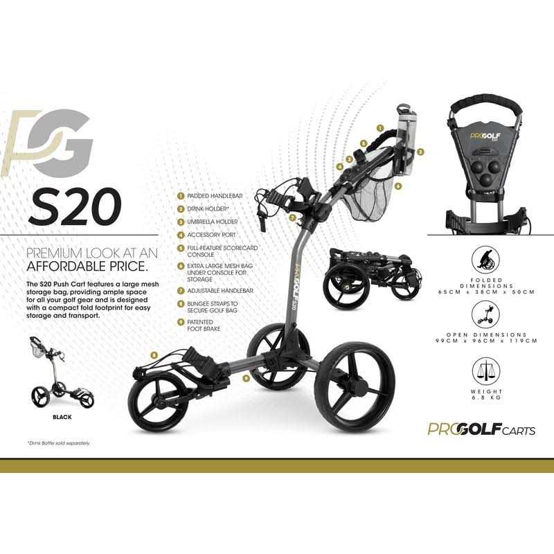 Mgi Pro Golf S20 3 Wheel Push Cart Easy to Fold System - Image 5