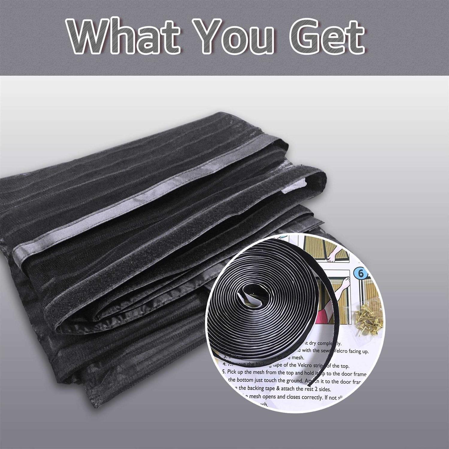 TheFitLife Magnetic Screen Door Heavy Duty Mesh Curtain with Full Frame Hook and Loop Powerful Magnets That Snap Shut Automatically - Image 4