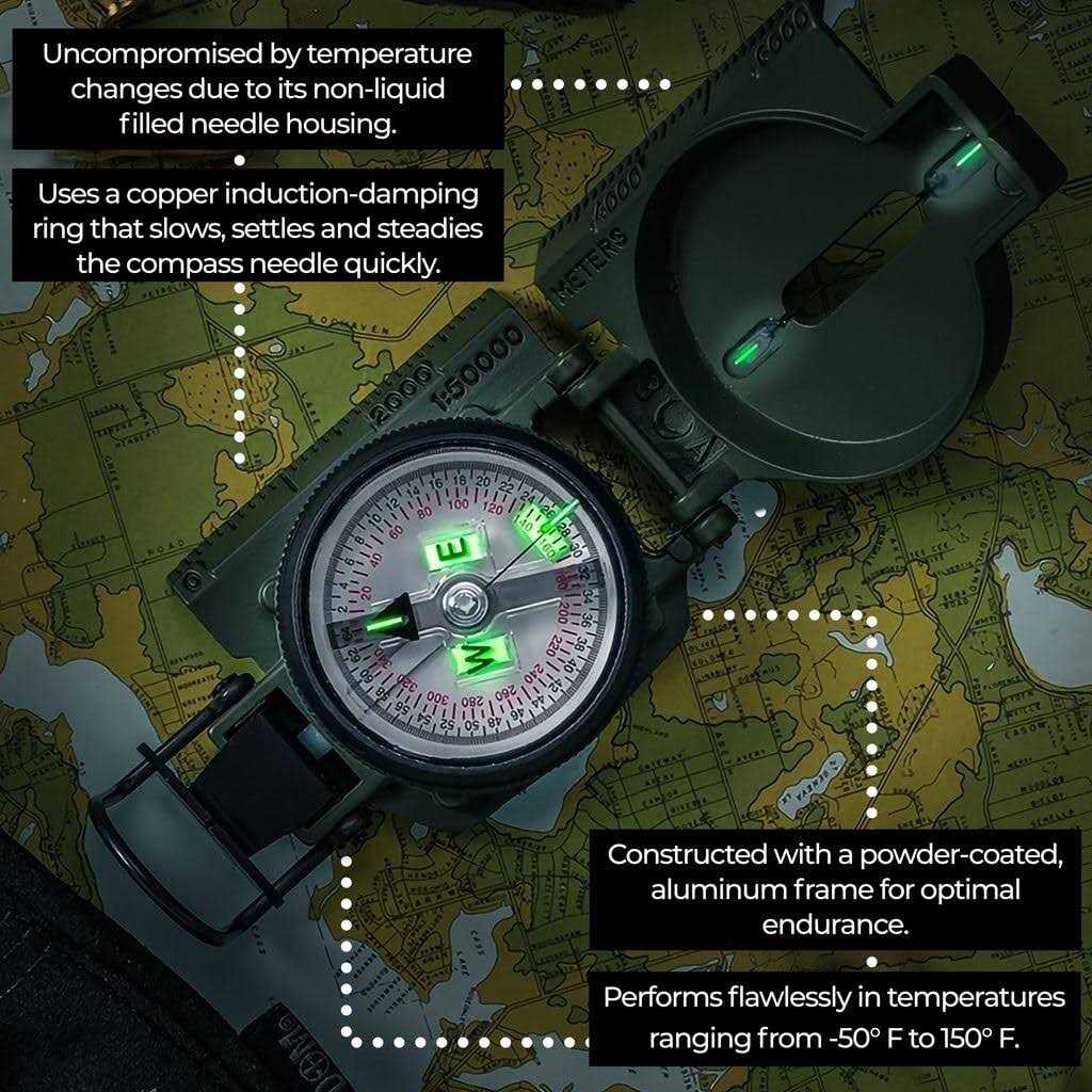 Cammenga Cmmg Official US Military Tritium Lensatic Compass Sports