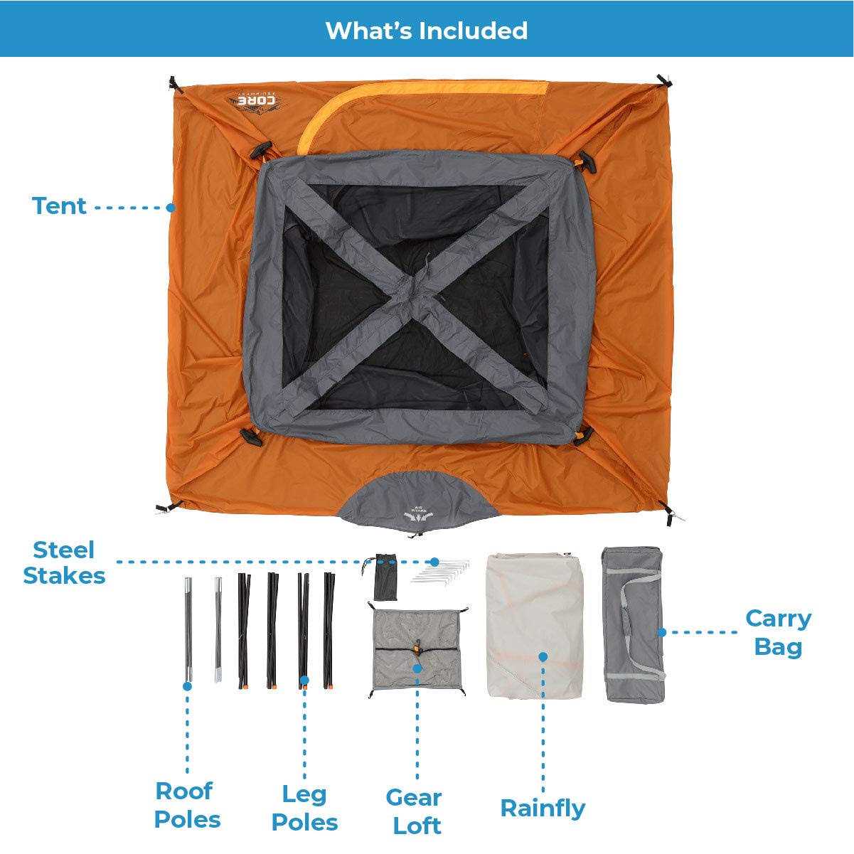 Core 6-Person Straight-Wall Cabin Tent - Image 5
