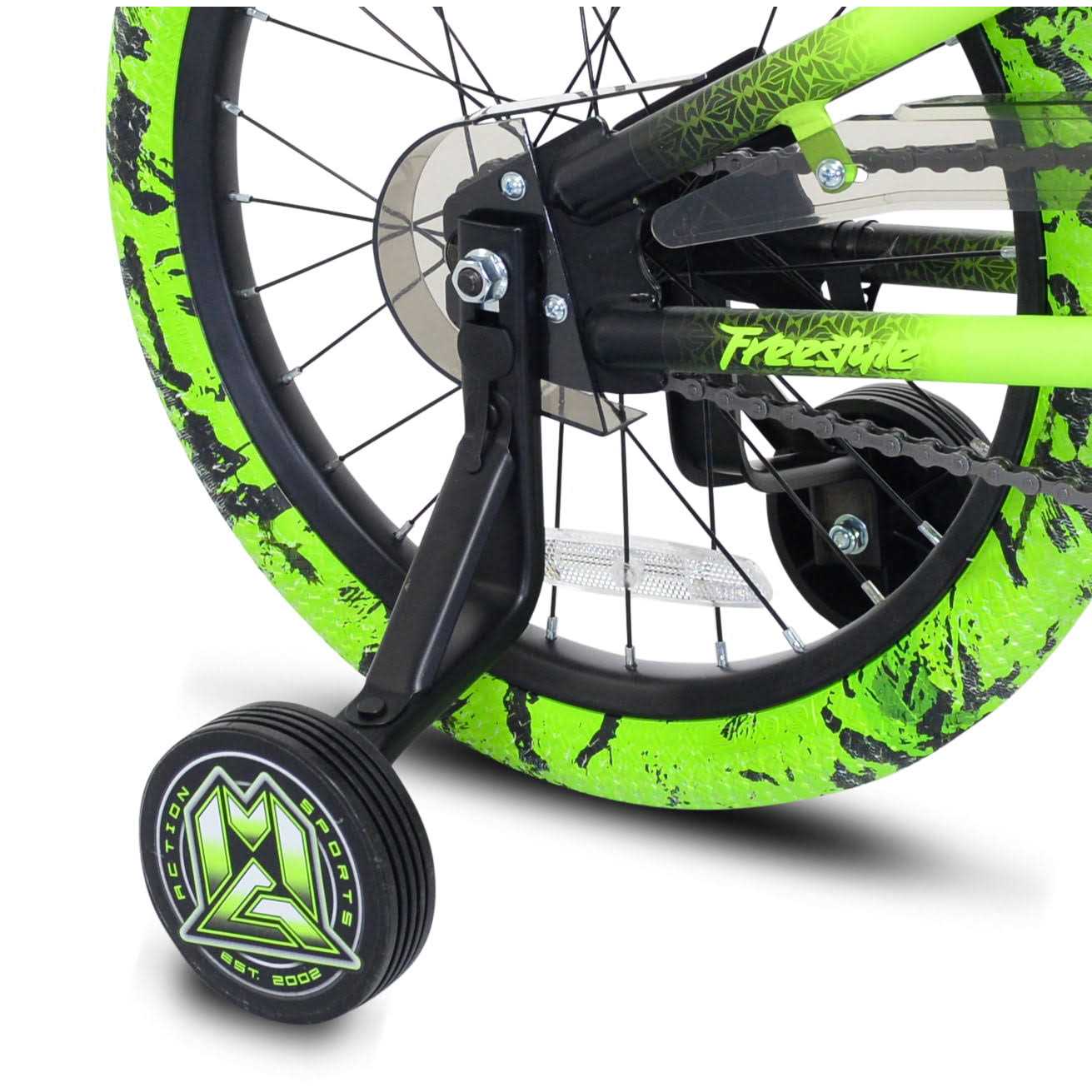 Bicycles 18 Madd Gear MG18 BMX Boy's Bike, Black and Green - Image 4