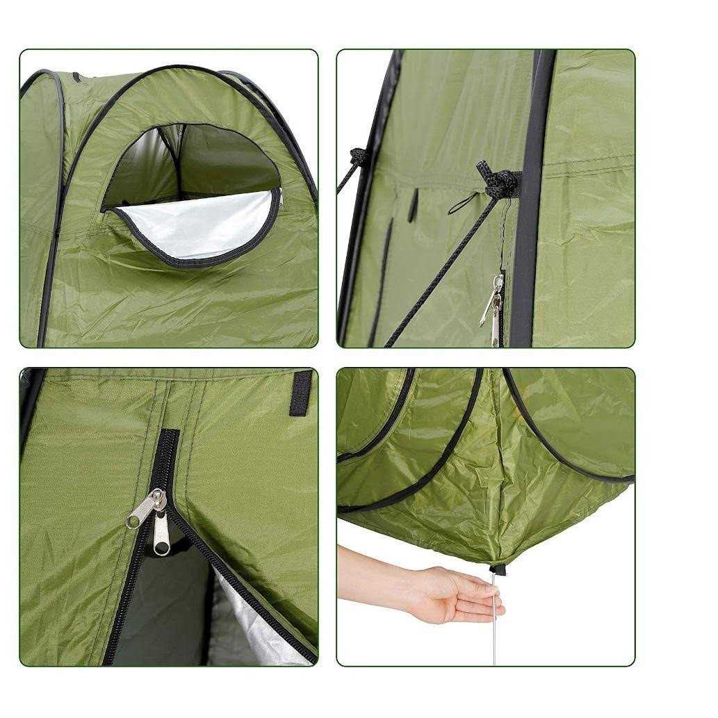 Monoprice Pop Up Privacy Tent Instant Shower Tent Portable Outdoor Rain Shelter - Image 3
