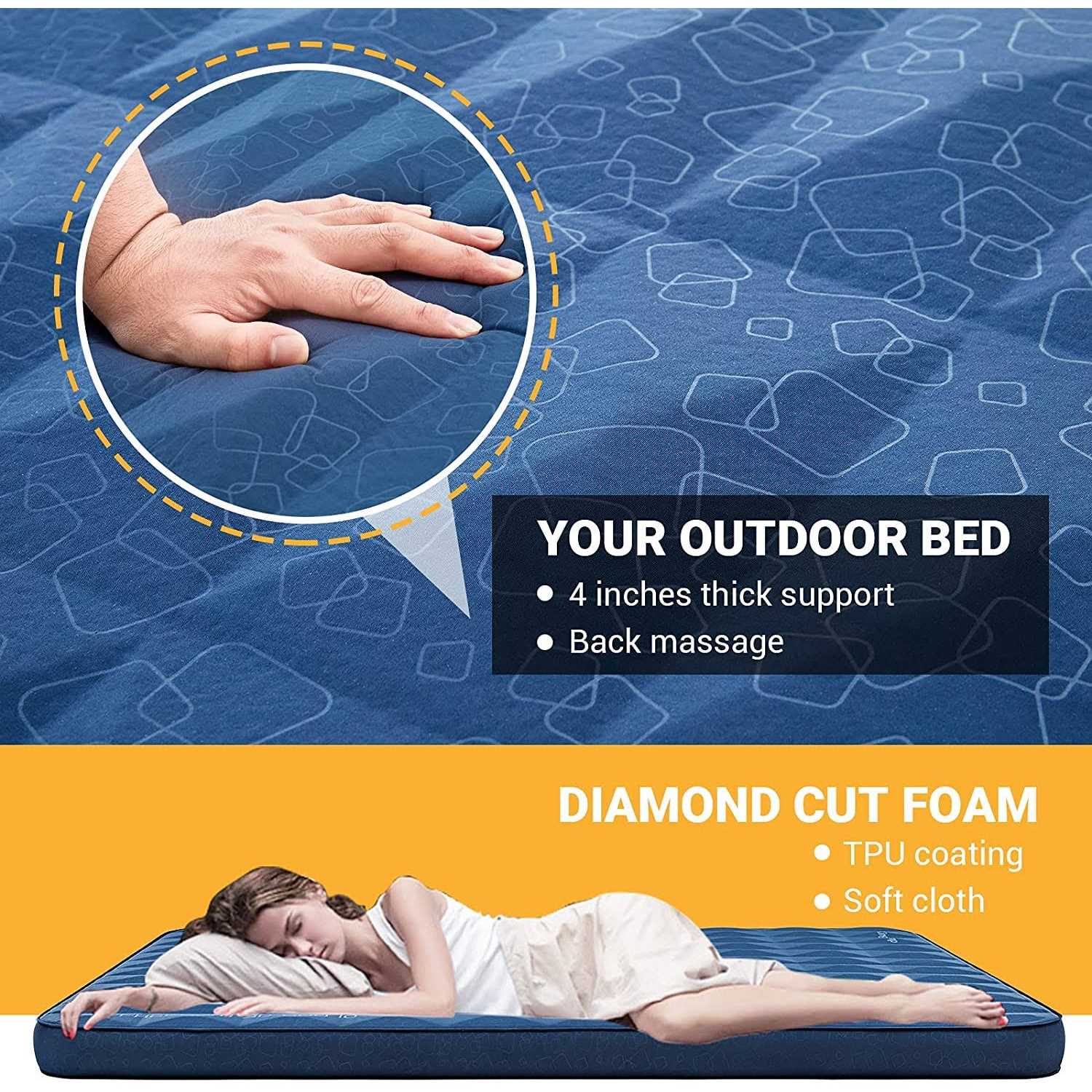 KingCamp 4 Inch Thick Self-Inflating Camping Pad - Image 4