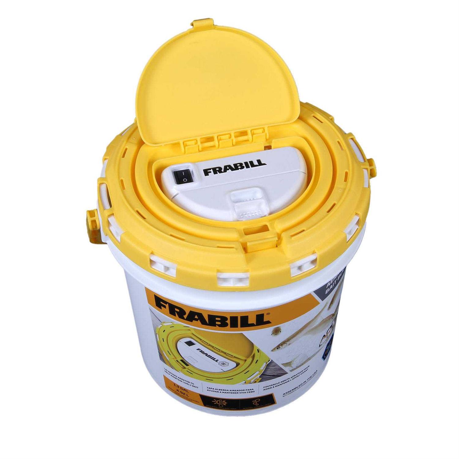 Frabill Dual Fish Bait Bucket with Aerator Built-In - Image 2