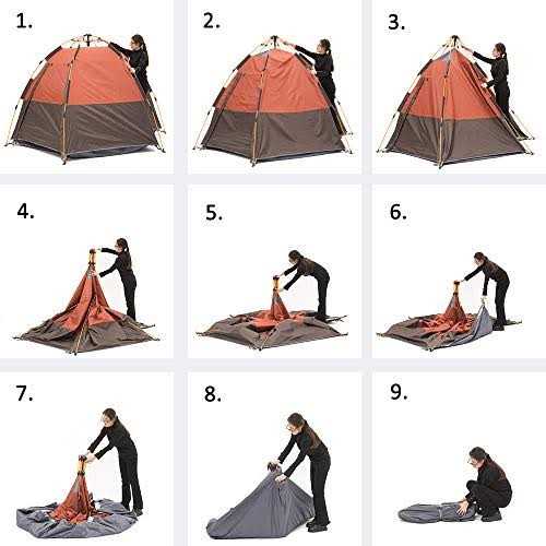Toogh 3-4 Person Camping Tent 60 Seconds Set Up Tent Waterproof Pop Up Hexagon Outdoor Sports Tent Camping Sun Shelters - Image 3