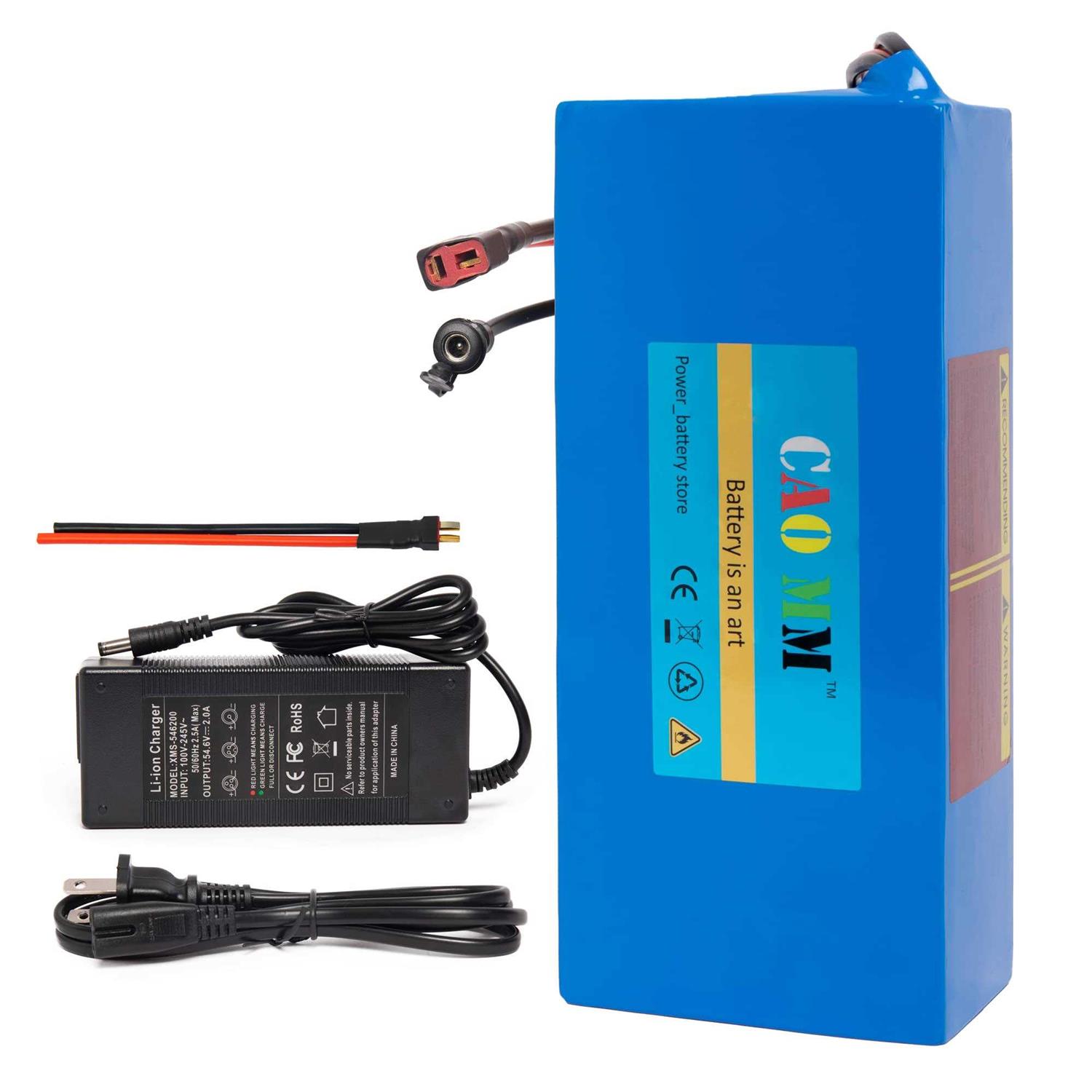 Cao MM 48v Battery, 10Ah/ 14AH/ 20AH Ebike Battery for 200-1200W Electric Bike Bicycle, Scooter and Other Motor