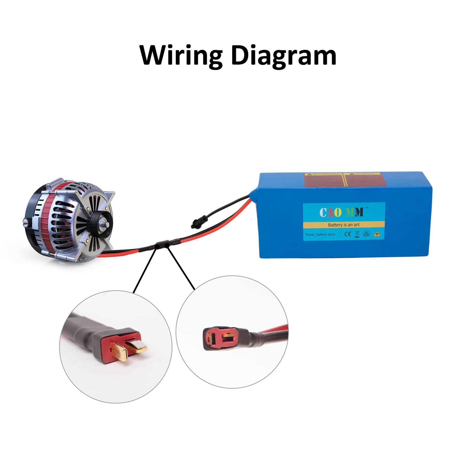 Cao MM 48v Battery, 10Ah/ 14AH/ 20AH Ebike Battery for 200-1200W Electric Bike Bicycle, Scooter and Other Motor - Image 3