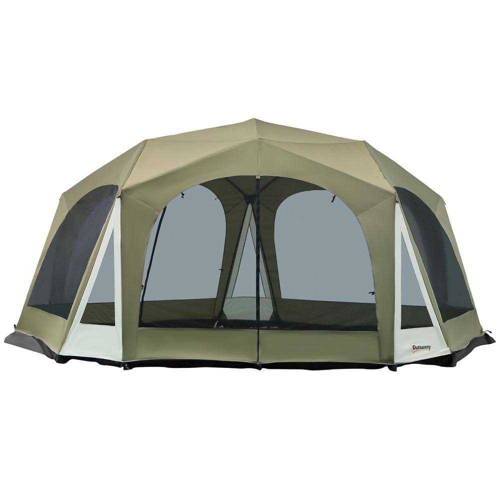 Outsunny 20 Person Camping Tent Outdoor Cabin Tent