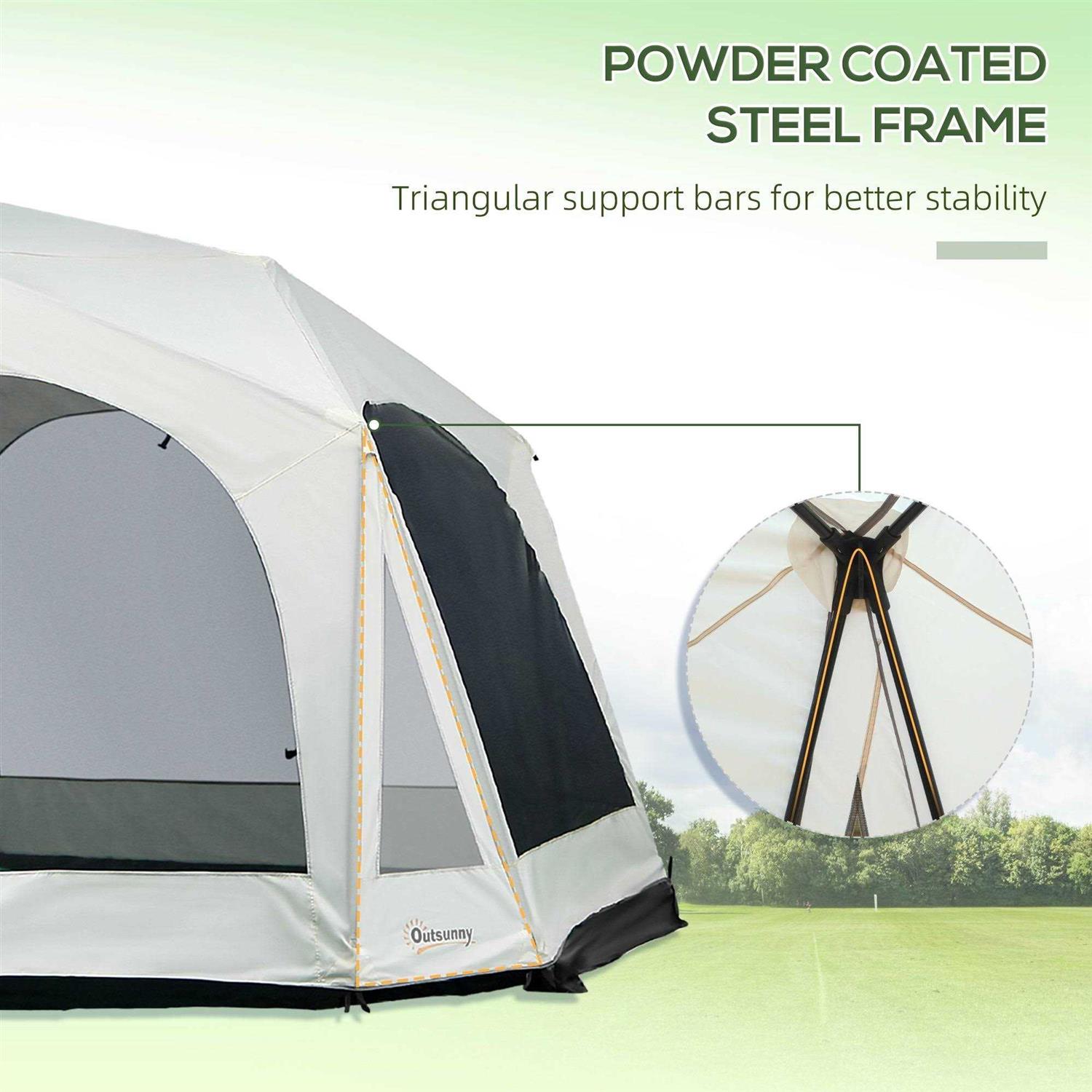 Outsunny 20 Person Camping Tent Outdoor Cabin Tent - Image 3