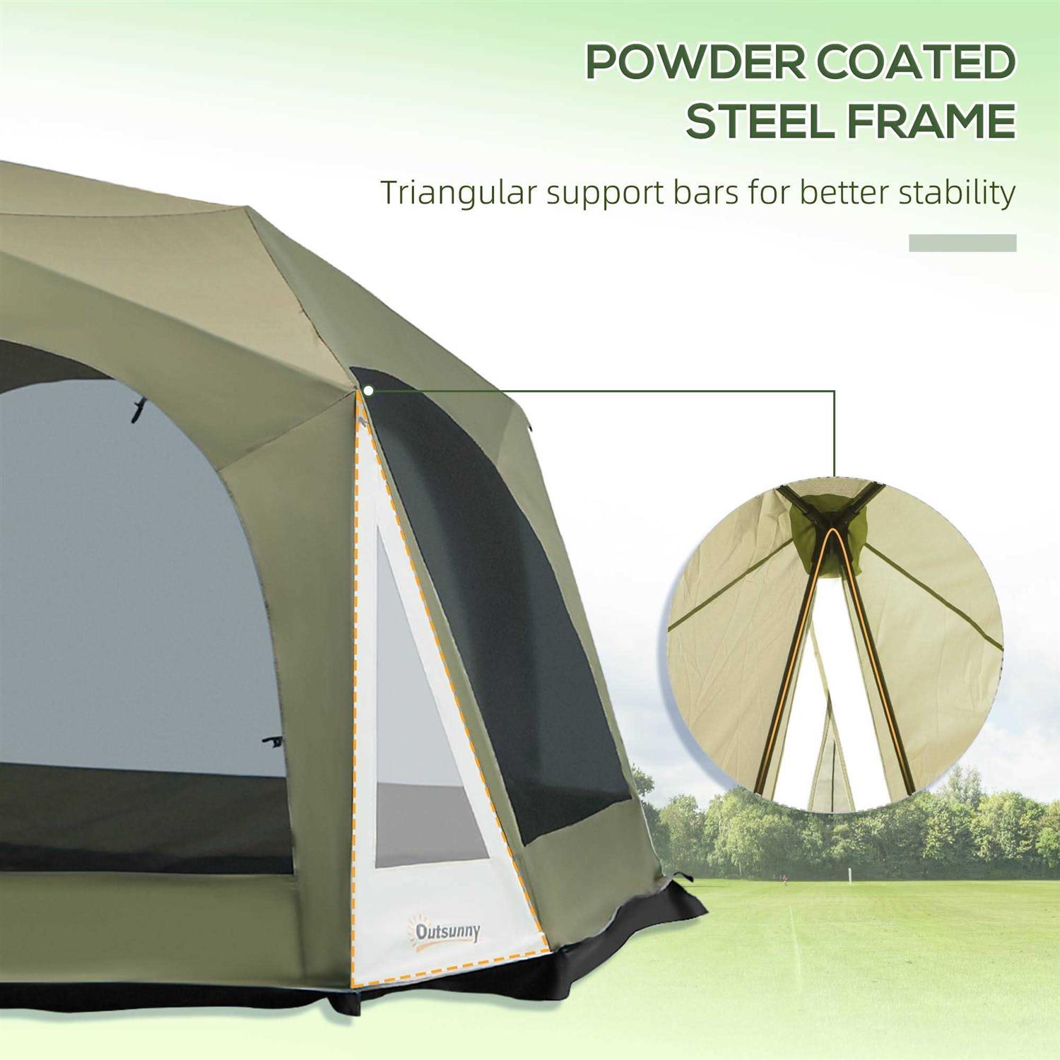 Outsunny 20 Person Camping Tent Outdoor Cabin Tent - Image 4
