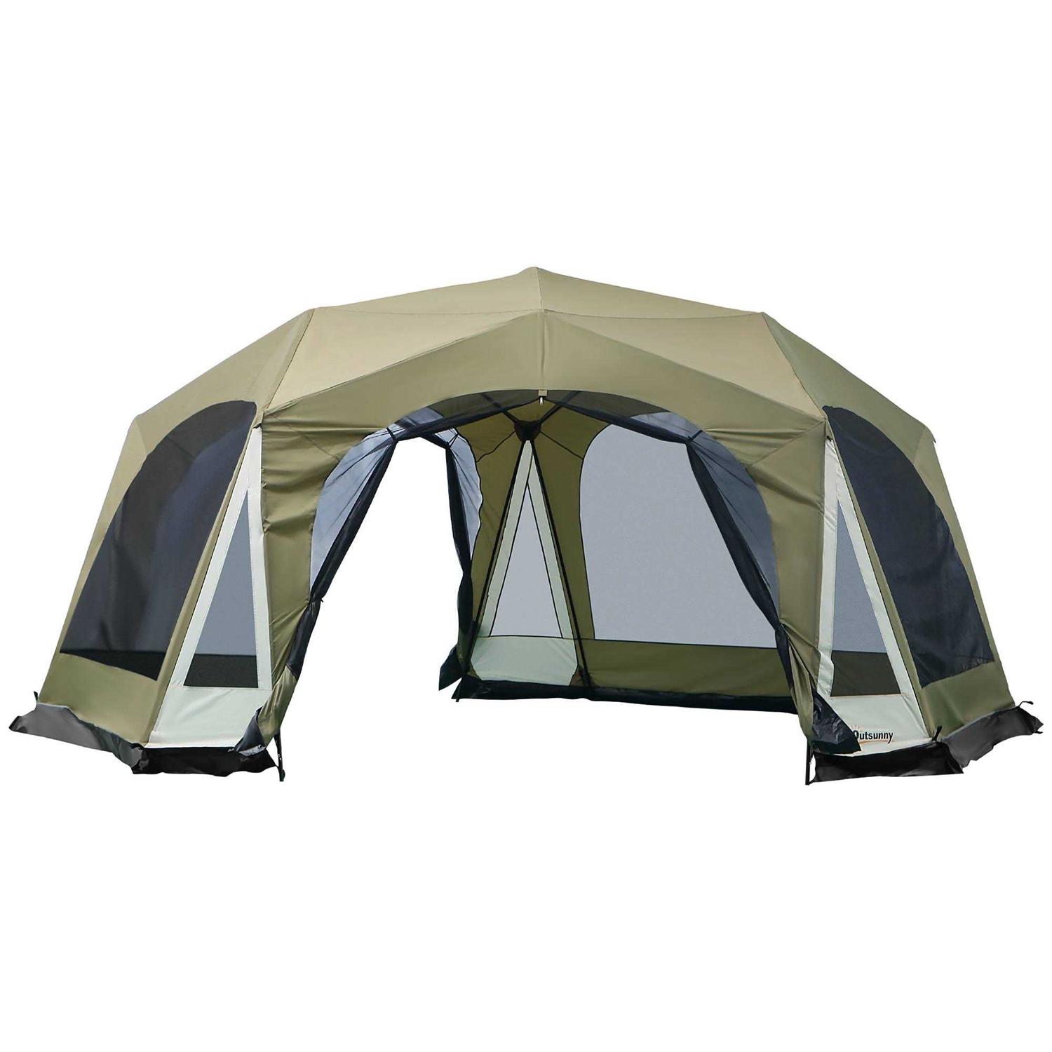 Outsunny 20 Person Camping Tent Outdoor Cabin Tent - Image 5