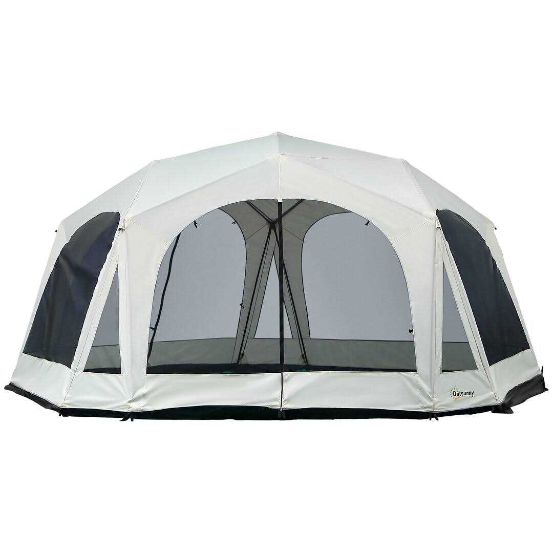 Outsunny 20 Person Camping Tent Outdoor Cabin Tent