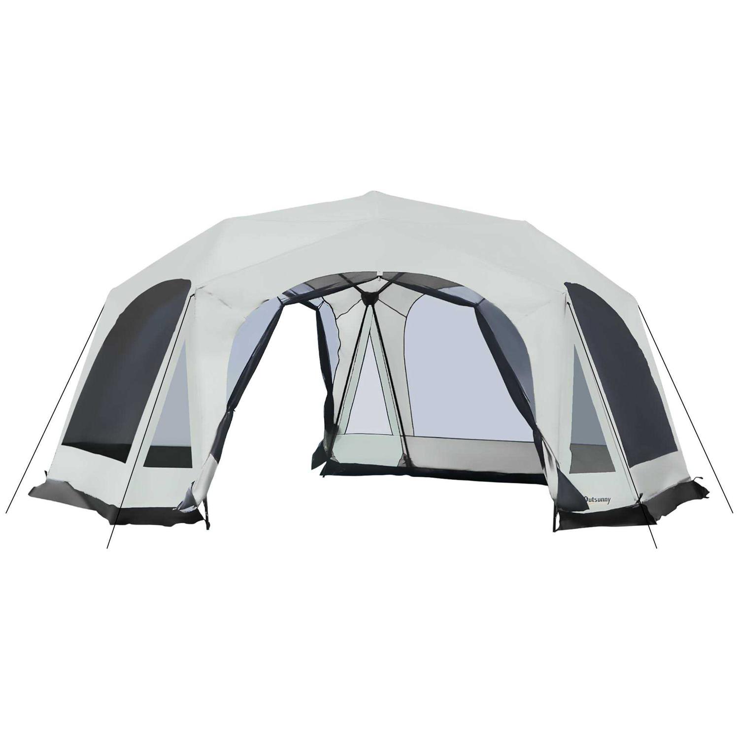Outsunny 20 Person Camping Tent Outdoor Cabin Tent - Image 4
