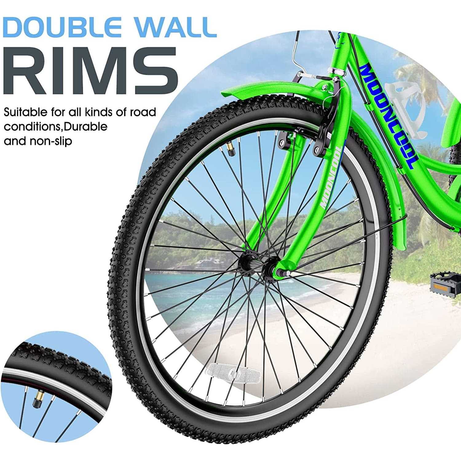 MOONCOOL Adult Tricycles 7 Speed 3 Wheel Bikes - Image 4