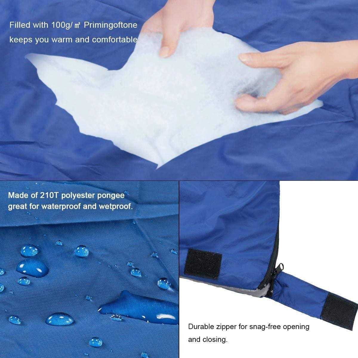 ECOOPRO Warm Weather Sleeping Bag Portable Waterproof Compact Lightweight - Image 5