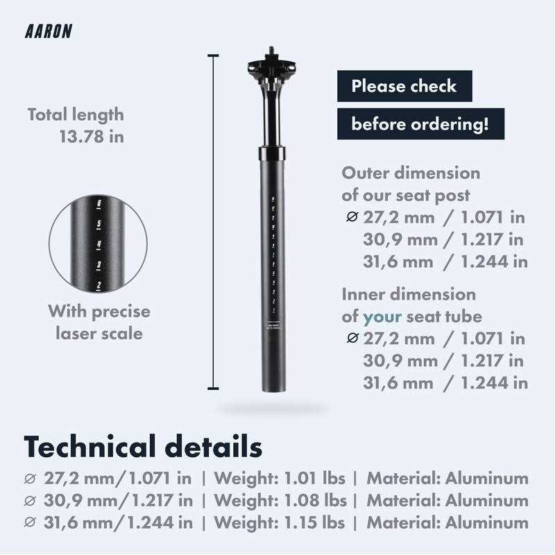 AARON Shock Suspension seatpost Aluminum Bike seat Post for E-Bike - Image 3