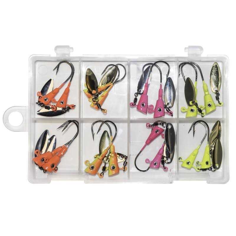 Crappie Magnet Jig Heads Size and Crappie Fin Kit Magnet 1/8 Spin 1/16 - Image 4