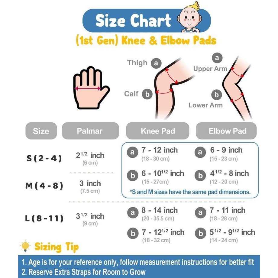 Simply Kids Knee and Elbow Pads with Bike Gloves Comfortable Toddler Protective Gear Set For Roller-Skating Skateboard - Image 4