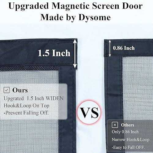 Dysome Upgraded Magnetic Screen Door for Tall Door to 38x98 with 42 Longer & Stronger Magnets,Retractable Screen Doors for Front Door,Heavy Duty - Image 4