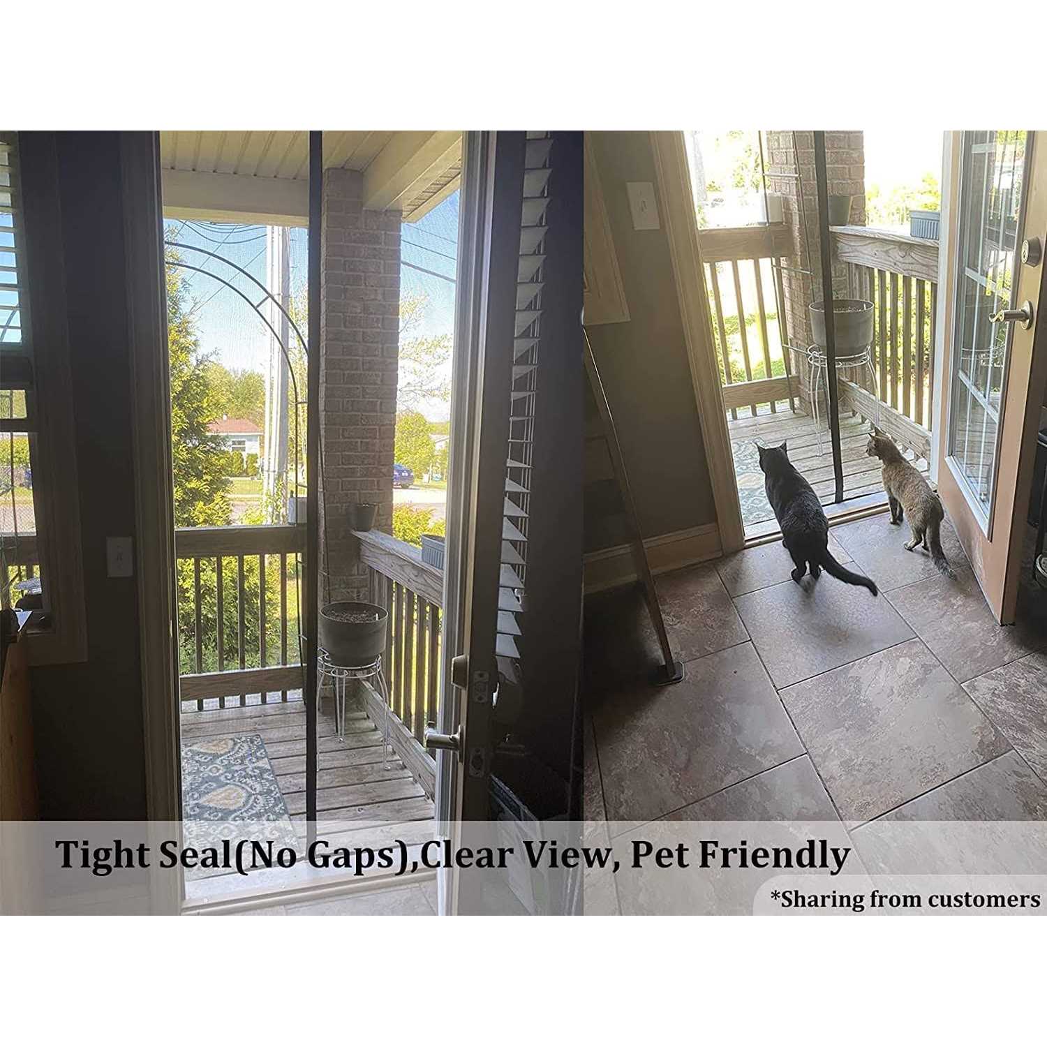 Dysome Upgraded Magnetic Screen Door for Tall Door to 38x98 with 42 Longer & Stronger Magnets,Retractable Screen Doors for Front Door,Heavy Duty - Image 5