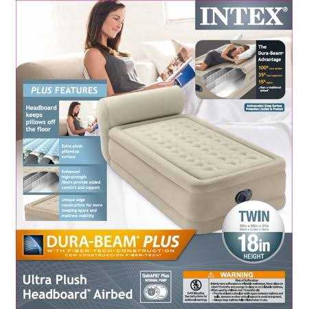Intex Durabeam Headboard Air Mattress with Built-in Pump - Image 4