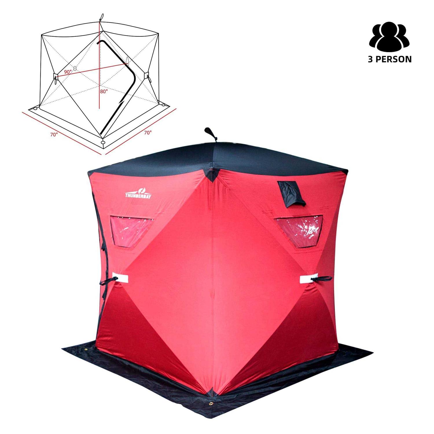THUNDERBAY Ice Cube Series Pop-Up Portable Person Ice Fishing Shelter - Image 5