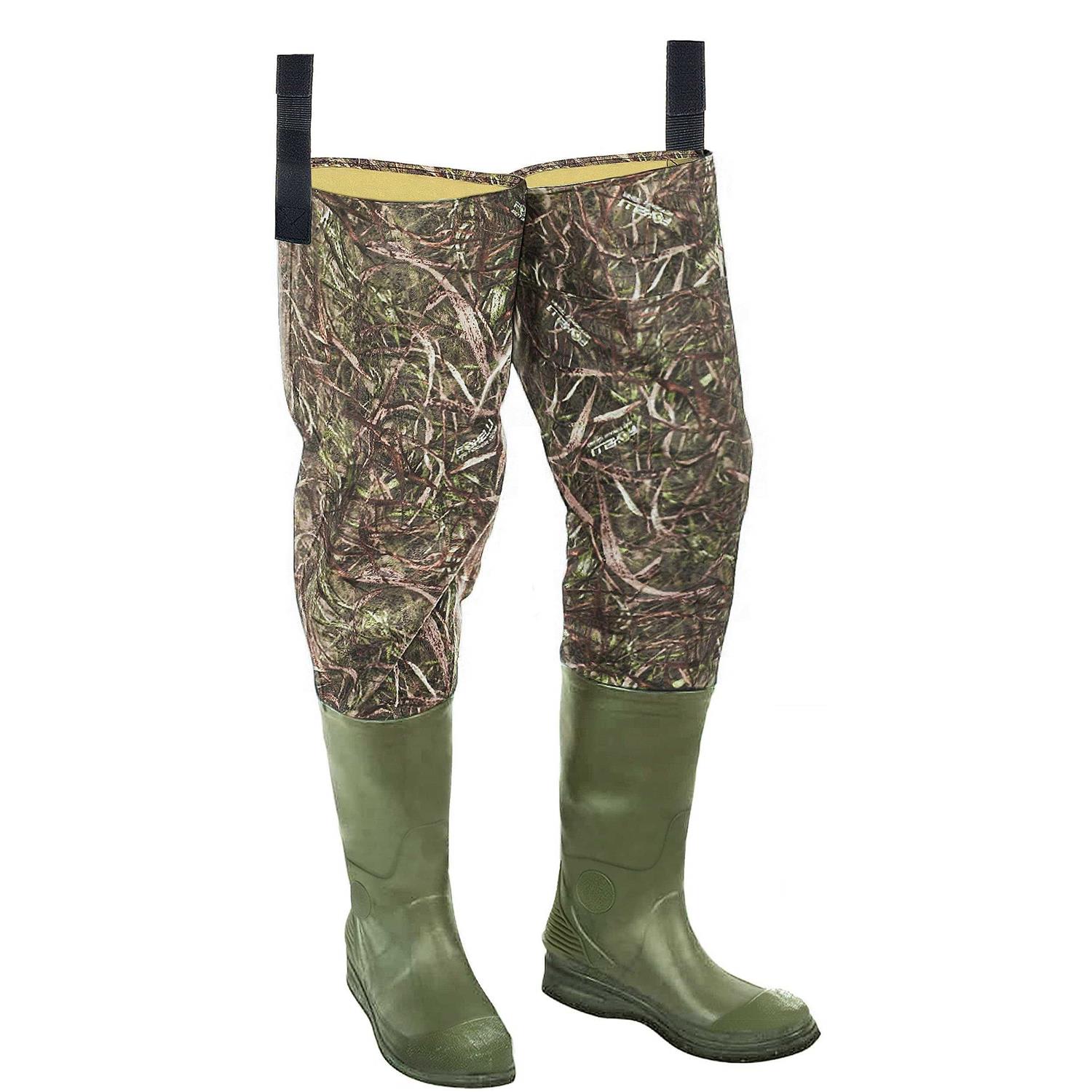 Foxelli Hip Waders – Waterproof Camo Hip Waders for Men & Women with Boots Lightweight Wading Hip Boots for Fishing & Hunting