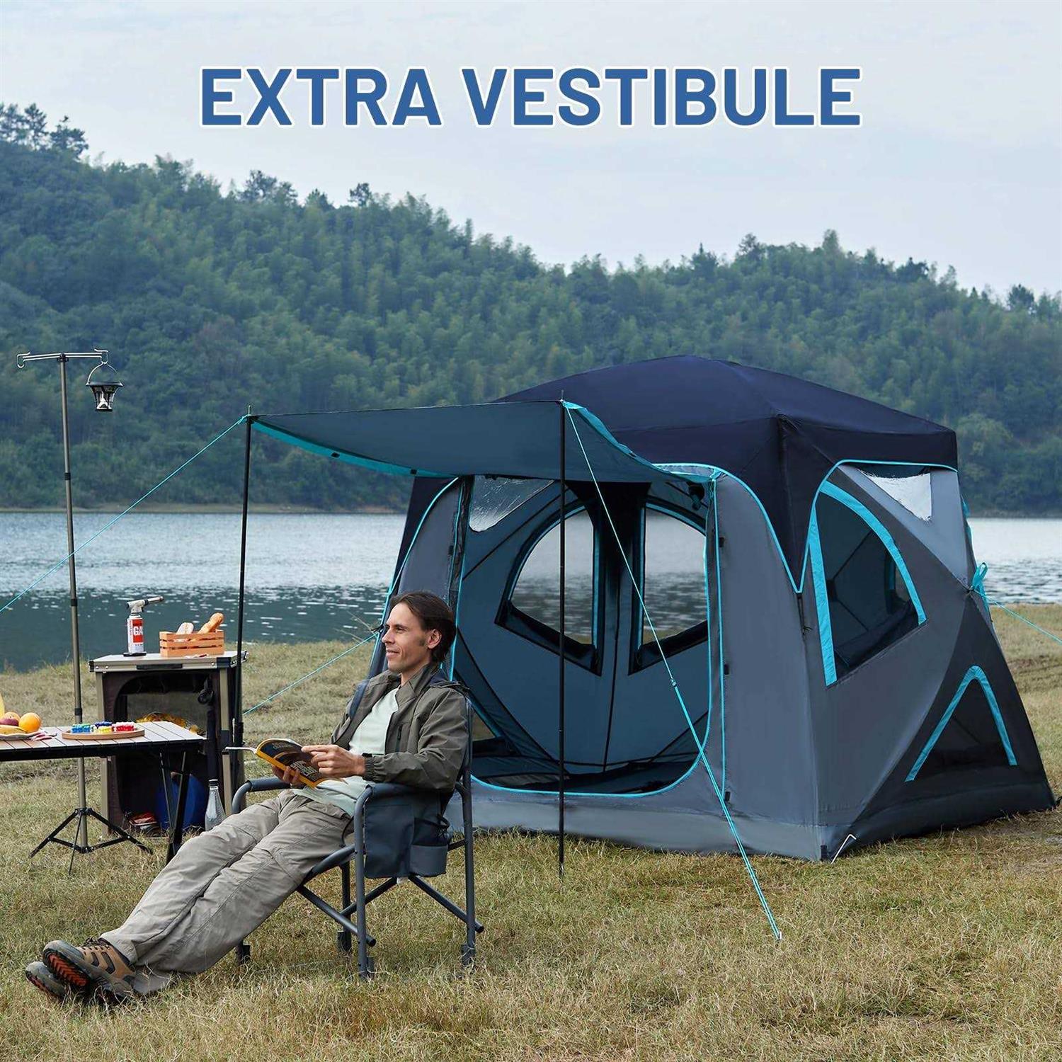 TIMBER RIDGE Pop-Up Portable Weather Resistant Camping Hub Tent - Image 3