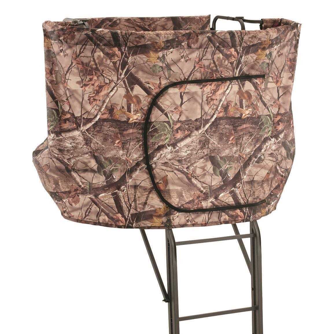 Guide Gear 20' 2-man Double Rail Ladder Tree Stand with Hunting Blind - Image 4