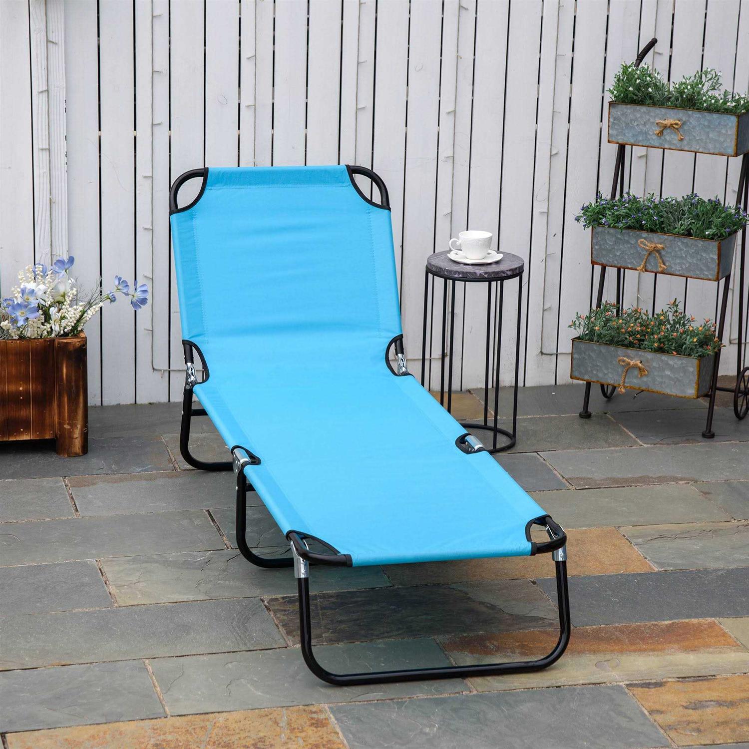 Outsunny Folding Chaise Lounge Pool