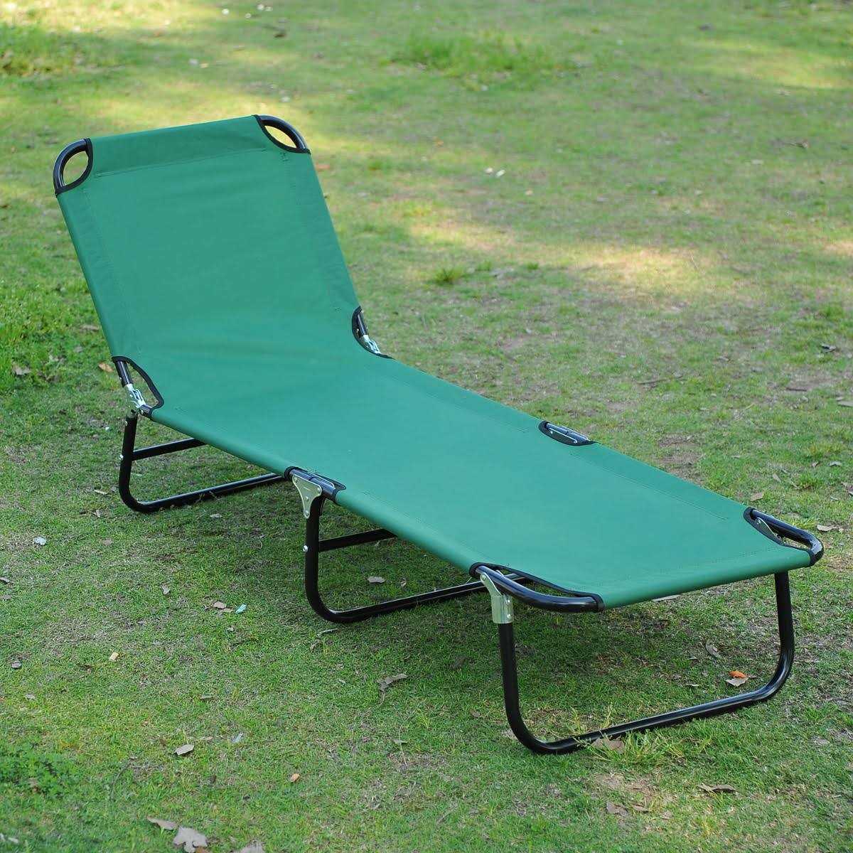 Outsunny Folding Chaise Lounge Pool - Image 3