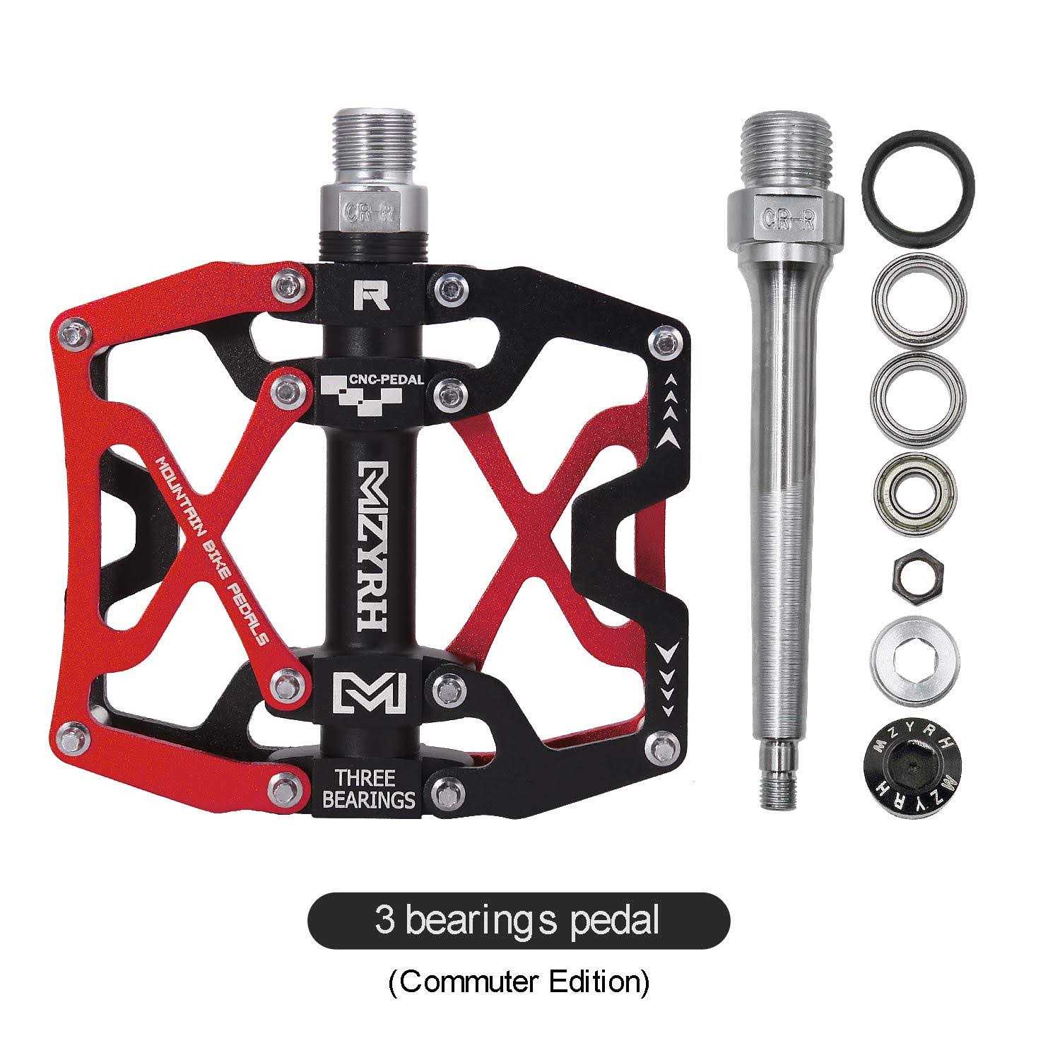 MZYRH Mountain Bike Pedals Ultra Strong Colorful CNC Machined 9/16 Cycling Sealed 3 Bearing Pedals - Image 4