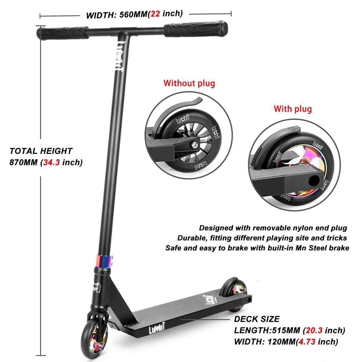Limit LMT69 Professional Scooter-Trick Scooter-Intermediate Beginner Stunt Scooter Suitable - Image 3