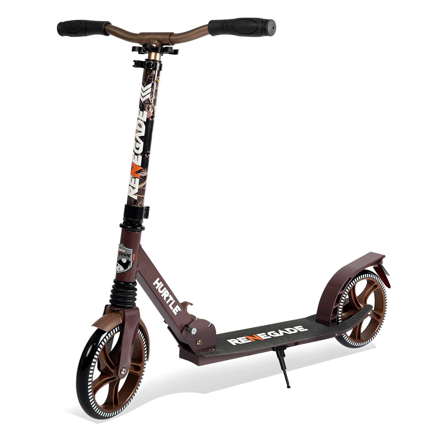Hurtle Renegade Lightweight Foldable Adult Commuter Kick Scooter