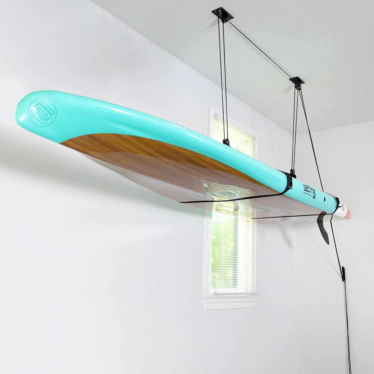 storeyourboard SUP and Surfboard Ceiling Hoist Essential Garage Storage Pulley