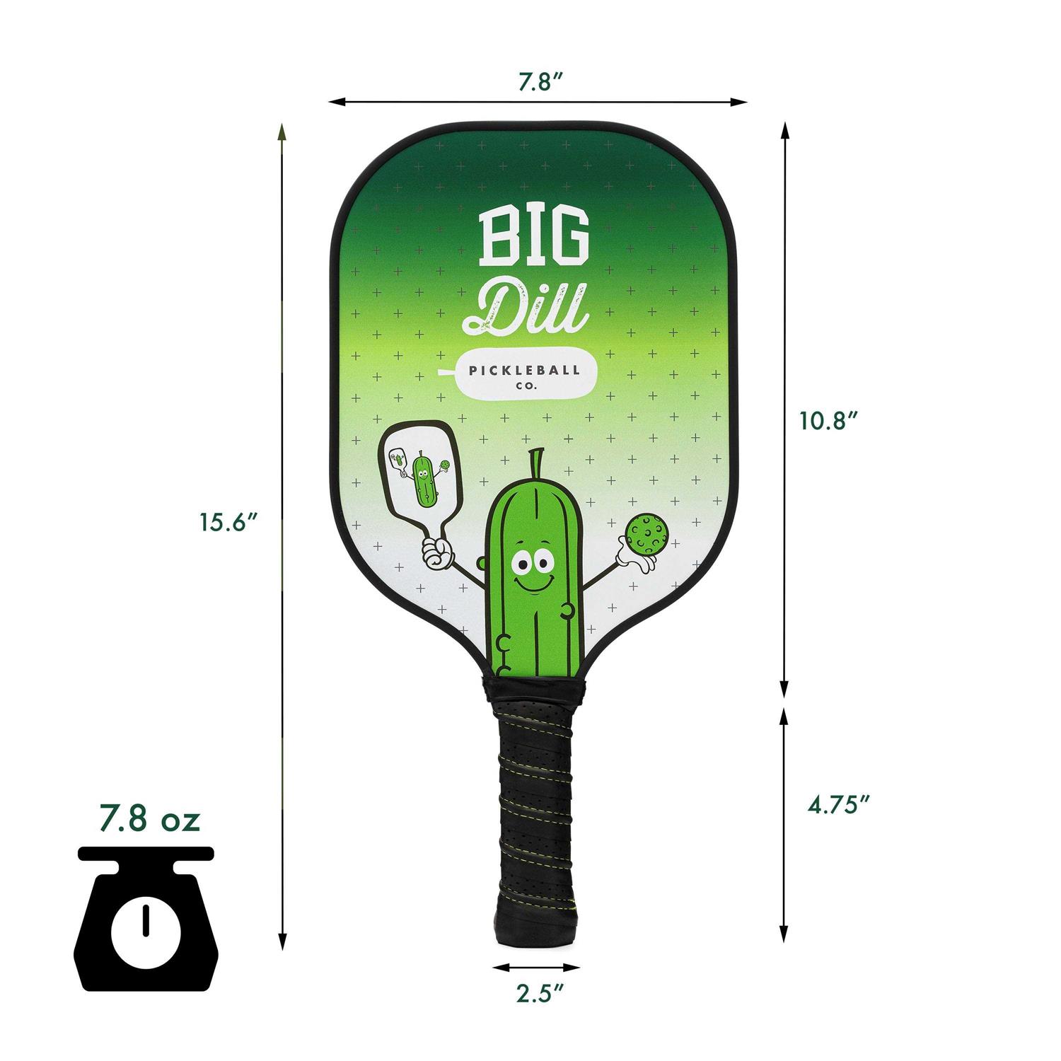 Big Dill Pickleball Co. Original Carbon Fiber Graphite Pickleball Paddle USAPA-Approved Pickle Ball Racket with Cover - Image 3
