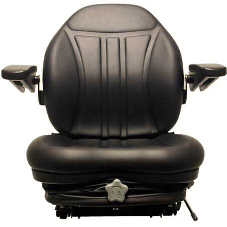 Black Talon High-Back Suspension Seat with Folding Armrests - Image 3