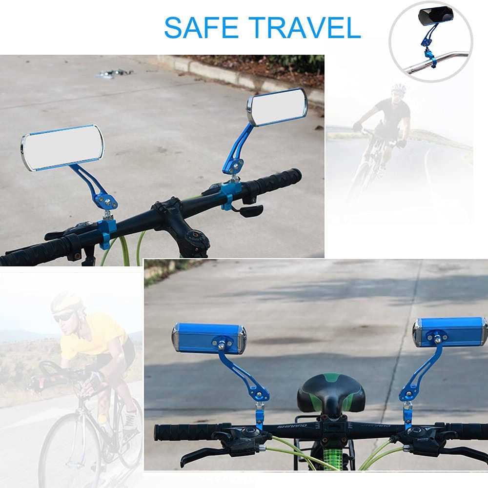 Bike Mirrors Handlebar Rearview Mirror Bicycle Mirrors for Handlebars 2 pack - Image 3