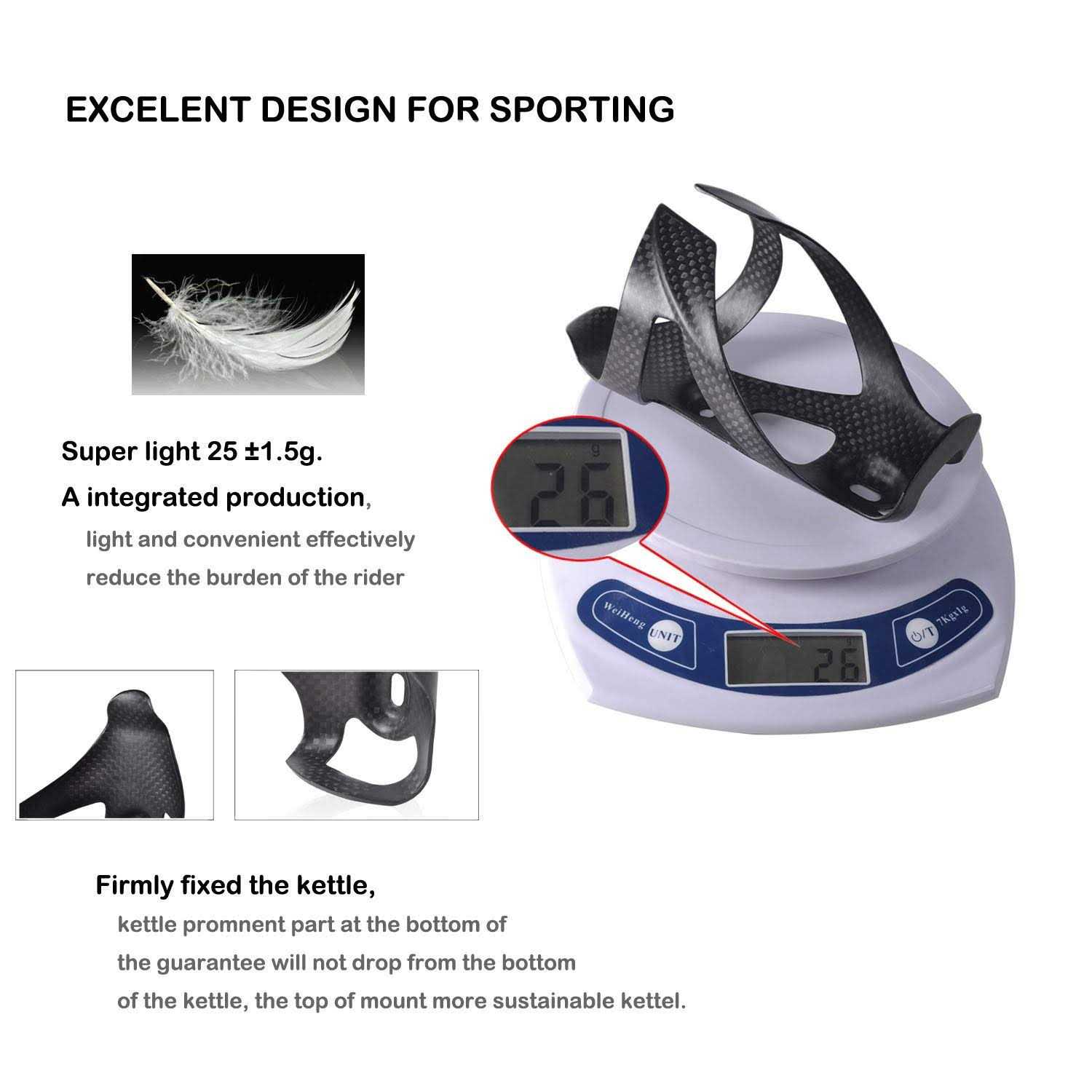 ThinkTop Ultra-Light Full Carbon Fiber Bicycle Bike Drink Water Bottle Cage Holder Road Bike MTB - Image 5