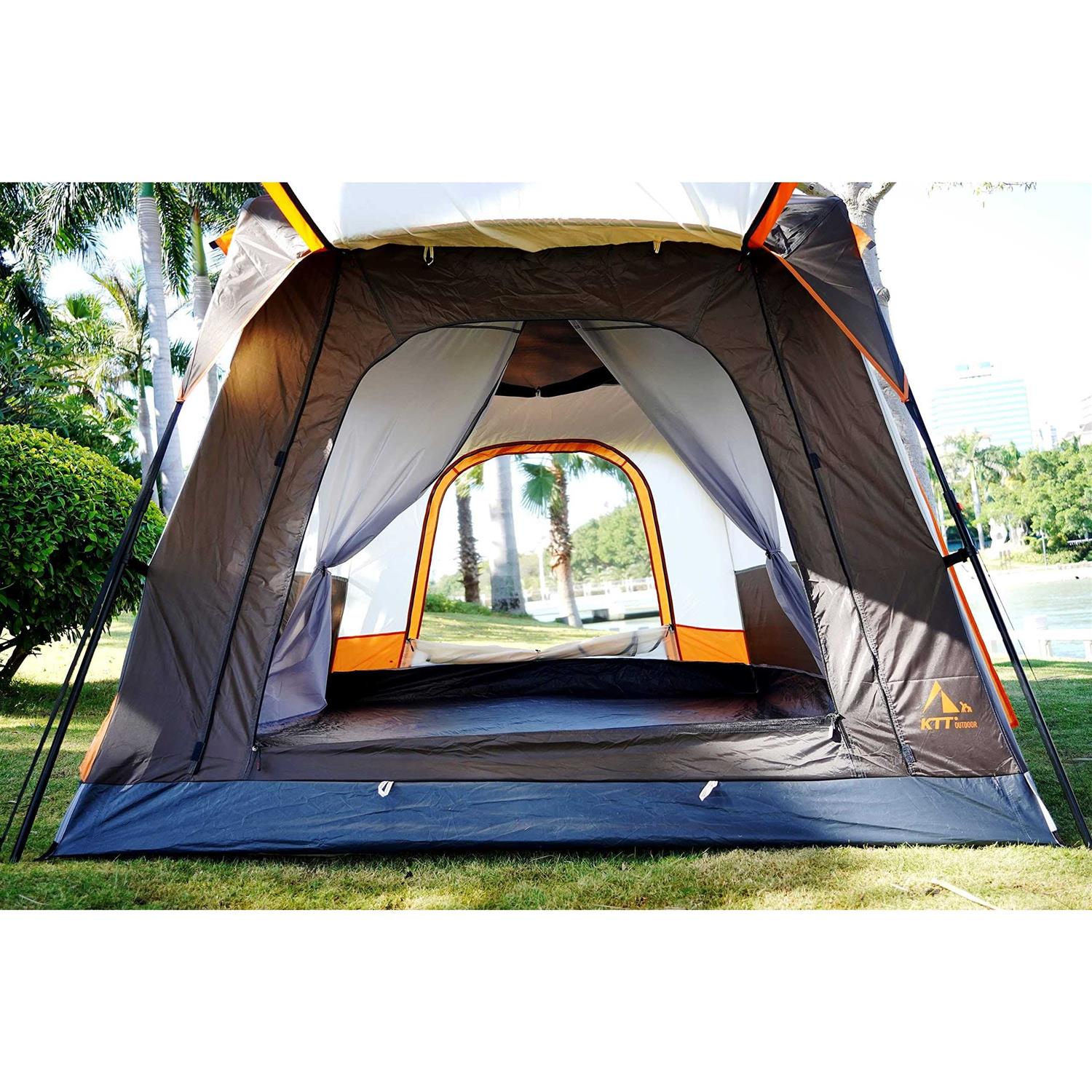 KTT Instant Tent 6/12 Person,Large Family Cabin Tents,Automatic pop up Tent Build Quickly in 60S,2 Rooms,2 Top Windows,3 Doors and 3 Windows - Image 2