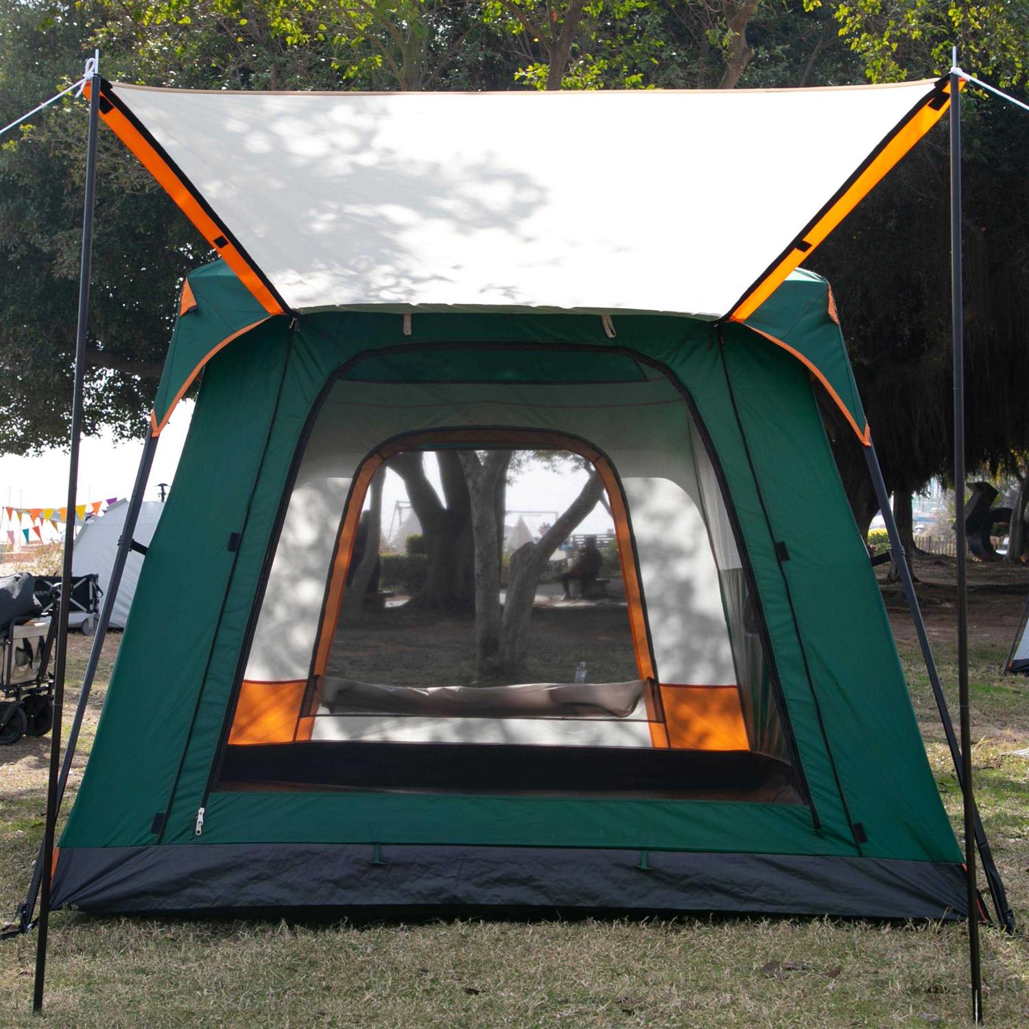 KTT Instant Tent 6/12 Person,Large Family Cabin Tents,Automatic pop up Tent Build Quickly in 60S,2 Rooms,2 Top Windows,3 Doors and 3 Windows - Image 4